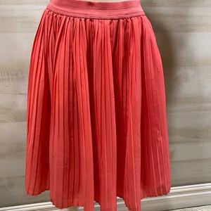 Accordion Pleat Midi Skirt
